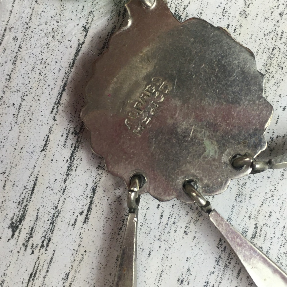 Vintage Alpaca Mexico & Stone Necklace - Picture 6 of 6
